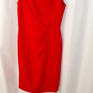 Vibrant Red Formal Cocktail Wedding Guest Dress